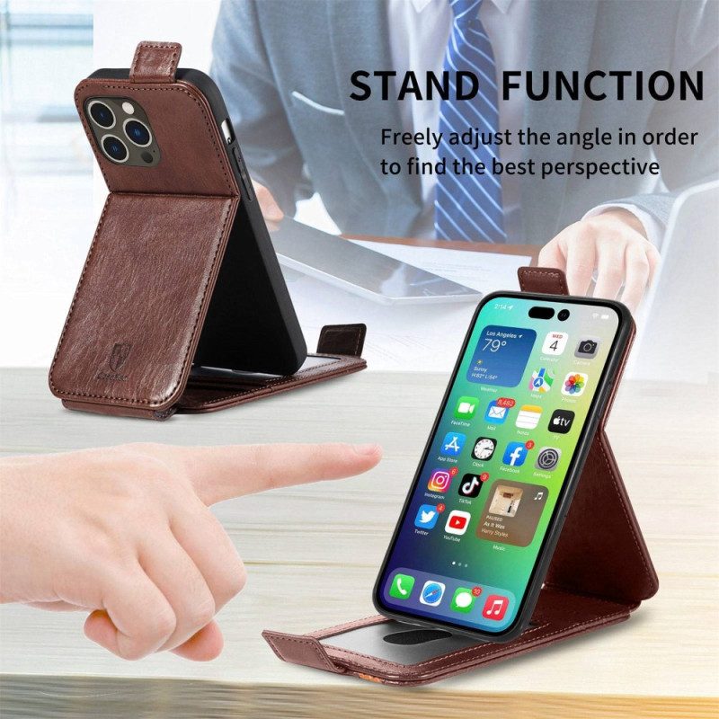 Custodia A Portafoglio iPhone 14 Pro Max Folio Cover Caseneo Ribalta Verticale