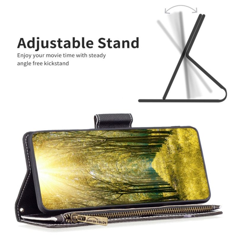 Custodia A Portafoglio iPhone 14 Pro Max Tasca Con Zip Dangerous Bear