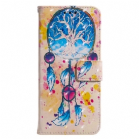 Custodia in pelle iPhone 14 Pro Max Acchiappasogni Ad Acquerello