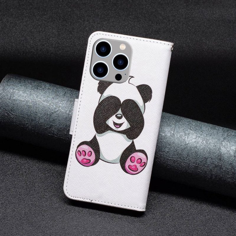 Custodia in pelle iPhone 14 Pro Max Panda