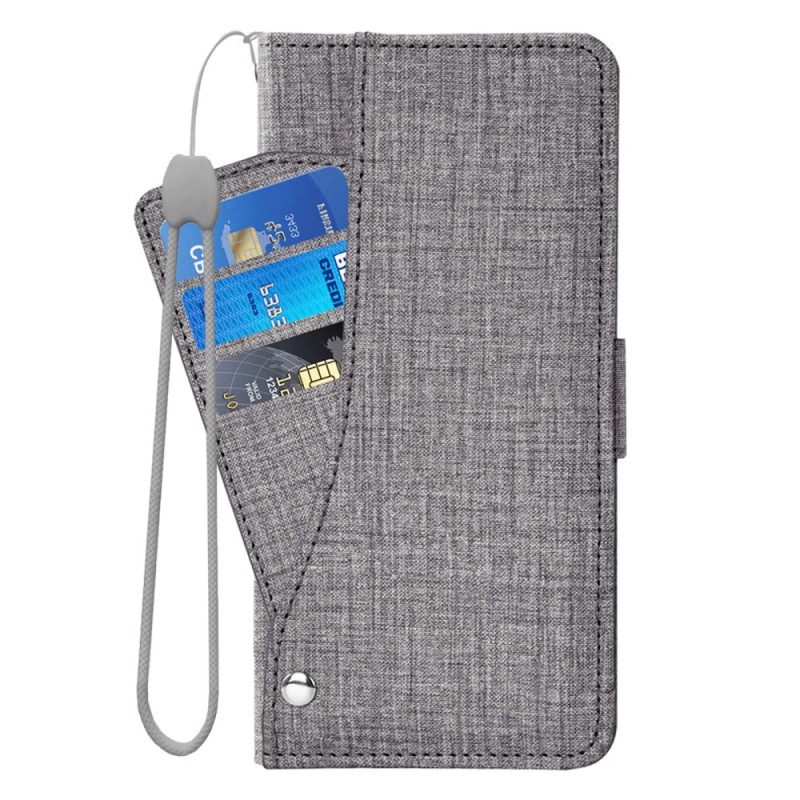 Custodia in pelle iPhone 14 Pro Max Portacarte Anteriore