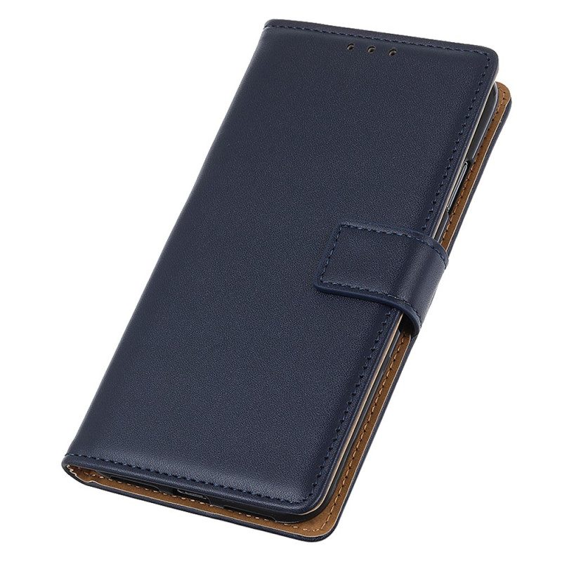 Custodia in pelle iPhone 14 Pro Max Semplice Effetto Pelle