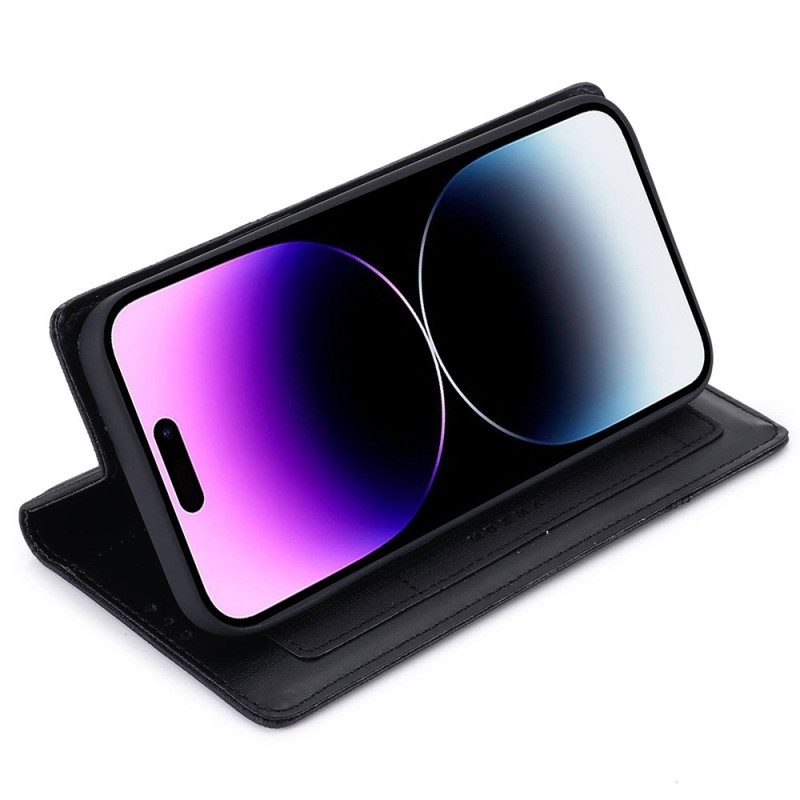 Folio Cover iPhone 14 Pro Max Custodia in pelle Rfid
