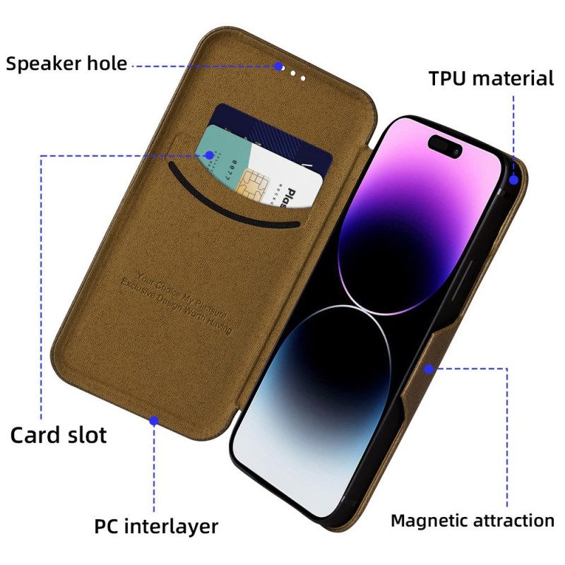 Folio Cover iPhone 14 Pro Max Custodia in pelle Vietao