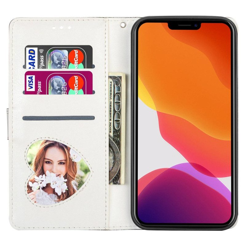 Folio Cover iPhone 14 Pro Max Portafoglio Portafoglio Glitterato