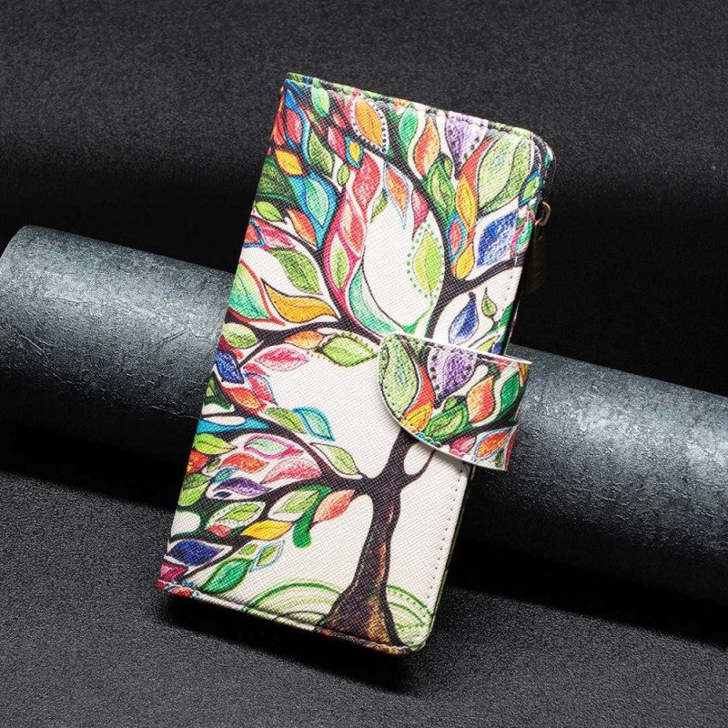 Folio Cover iPhone 14 Pro Max Tasca Per Albero Con Cerniera