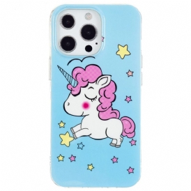 Cover iPhone 15 Pro Unicorno Fluorescente