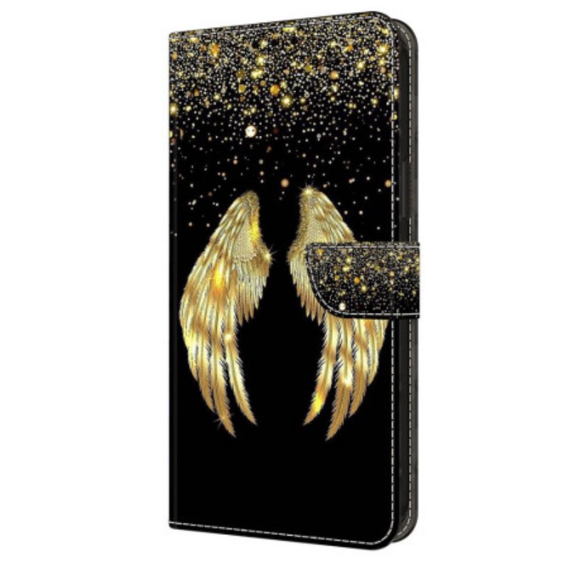 Custodia in pelle iPhone 15 Pro Ali D'oro