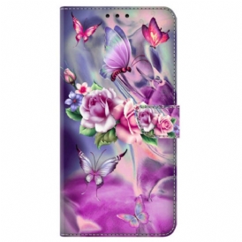 Custodia in pelle iPhone 15 Pro Bellissimi Fiori
