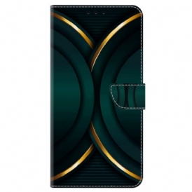 Custodia in pelle iPhone 15 Pro Figura Dorata