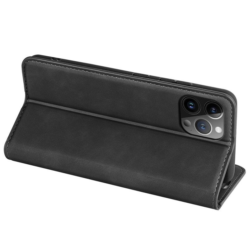Folio Cover iPhone 15 Pro Custodia in pelle Classico