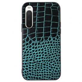 Cover Sony Xperia 10 IV Vera Pelle Di Coccodrillo