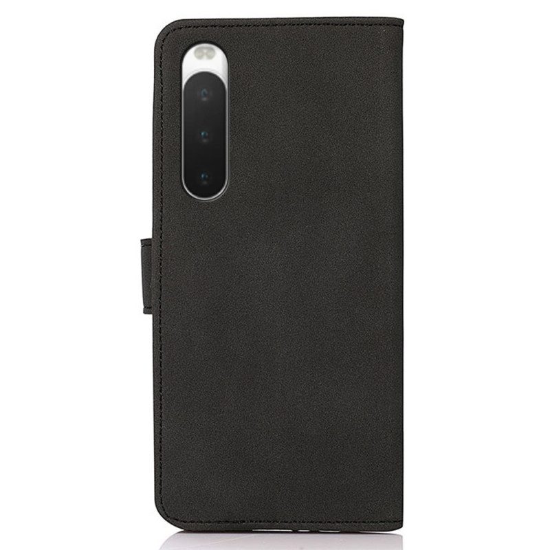 Custodia in pelle Sony Xperia 10 IV Khazneh Stile Classico