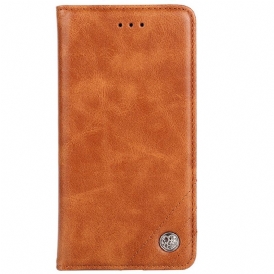 Folio Cover Sony Xperia 10 IV Custodia in pelle Rivetto Decorativo In Ecopelle