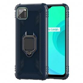 Cover Realme C11 Anello E Fibra Di Carbonio