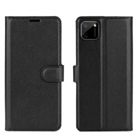 Custodia in pelle Realme C11 Classico Effetto Litchi