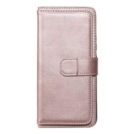 Custodia in pelle Realme C11 Portacarte Multifunzione Da 10 Carte