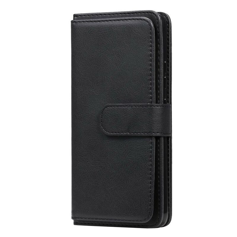 Custodia in pelle Realme C11 Portacarte Multifunzione Da 10 Carte