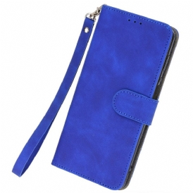Custodia in pelle Realme C30 Cinturino Con Cucitura Visibile Skin-touch