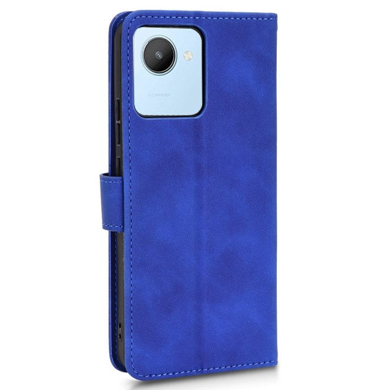 Custodia in pelle Realme C30 Cinturino Con Cucitura Visibile Skin-touch