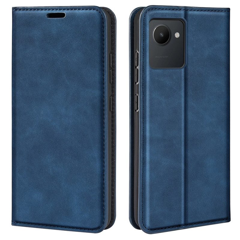 Folio Cover Realme C30 Custodia in pelle Sensazione Di Contatto Con La Pelle