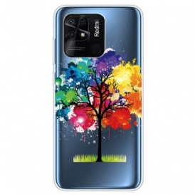 Cover Xiaomi Redmi 10C Albero Dell'acquerello Senza Soluzione Di Continuità