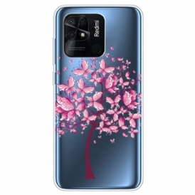 Cover Xiaomi Redmi 10C Albero Rosa Senza Soluzione Di Continuità