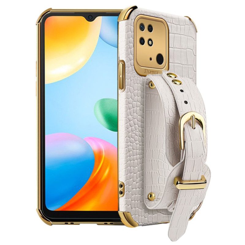 Cover Xiaomi Redmi 10C Cinturino In Cocco