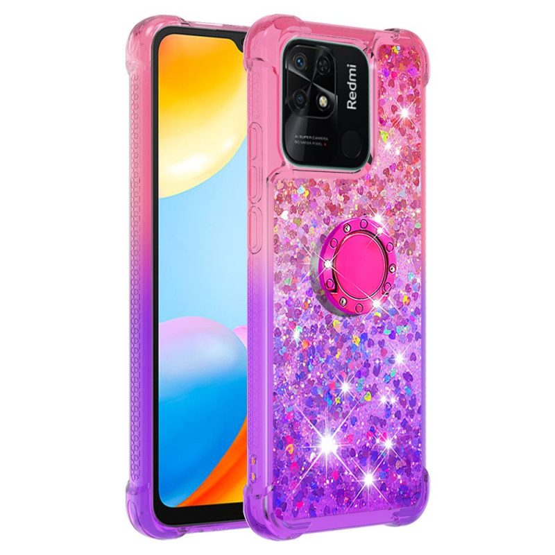 Cover Xiaomi Redmi 10C Staffa Ad Anello Glitterata