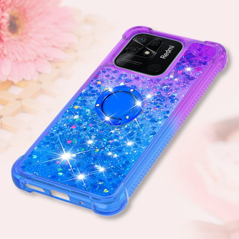 Cover Xiaomi Redmi 10C Staffa Ad Anello Glitterata