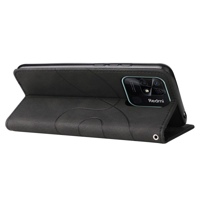 Custodia A Portafoglio Xiaomi Redmi 10C Cinturino Bicolore
