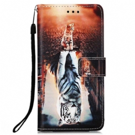 Custodia A Portafoglio Xiaomi Redmi 10C Sogno Di Gattino Strappy