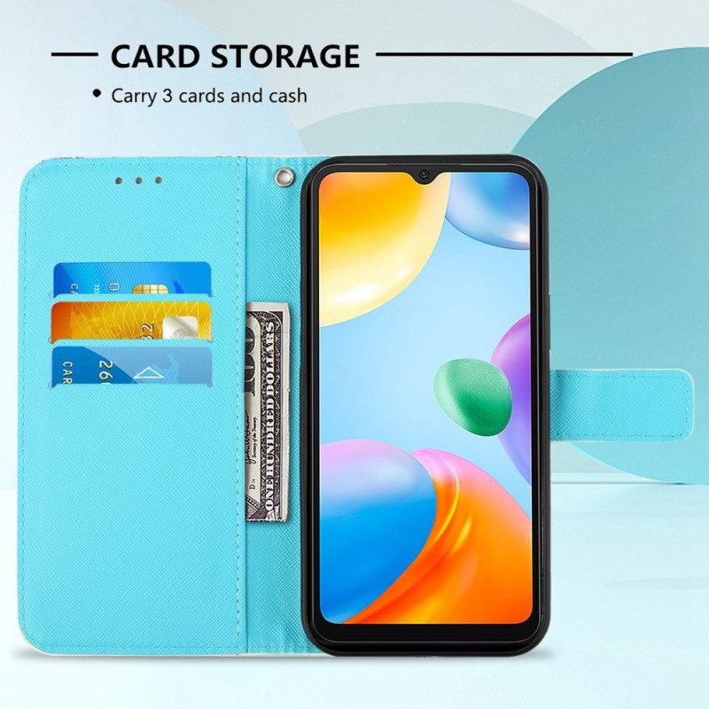 Custodia A Portafoglio Xiaomi Redmi 10C Splendide Farfalle Perizoma