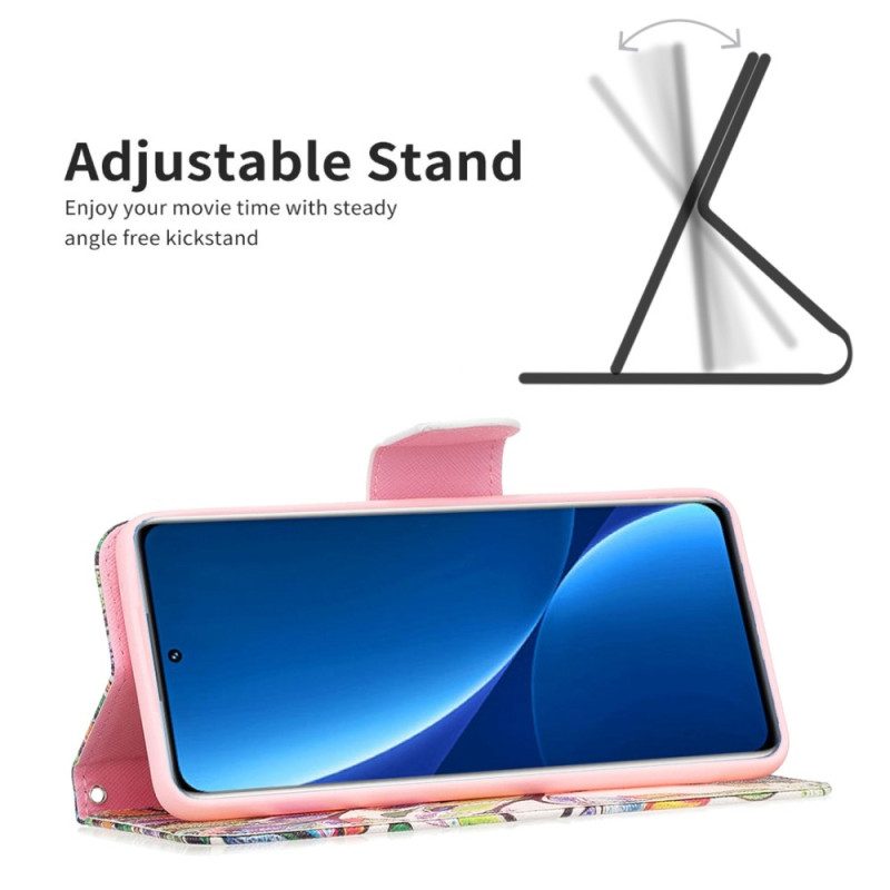 Custodia in pelle Xiaomi Redmi 10C Albero Dell'acquerello