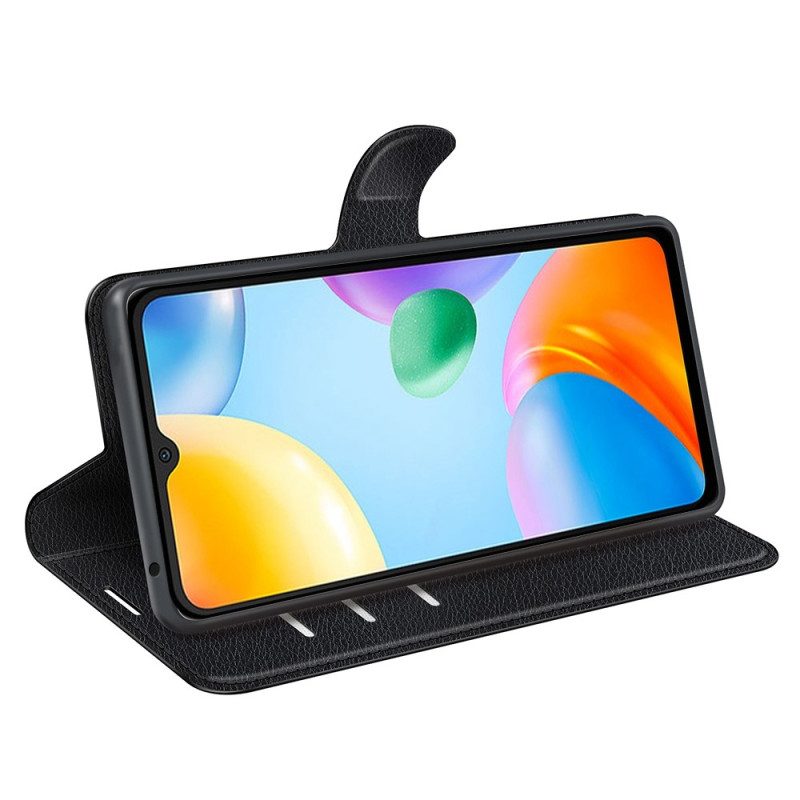 Custodia in pelle Xiaomi Redmi 10C Classico Effetto Pelle Litchi