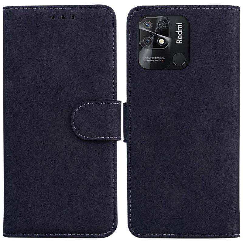 Custodia in pelle Xiaomi Redmi 10C Ecopelle Tinta Unita