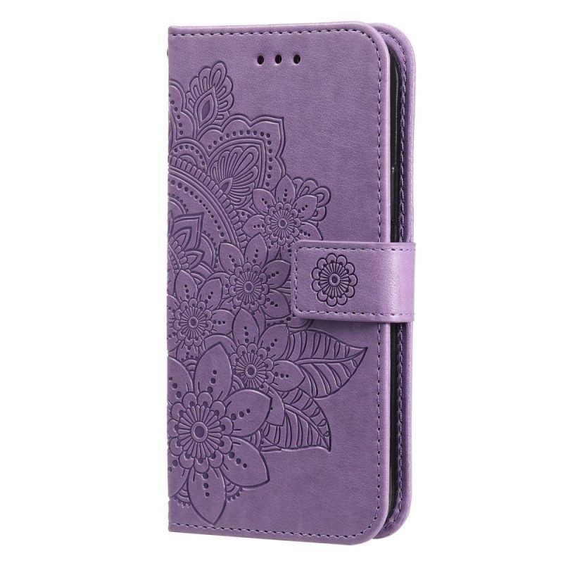 Custodia in pelle Xiaomi Redmi 10C Mandala Strappy