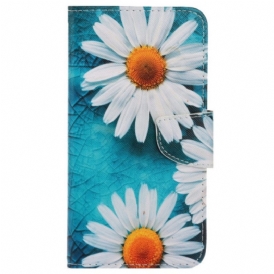 Custodia in pelle Xiaomi Redmi 10C Margherite Perizoma