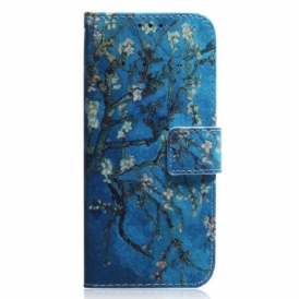 Custodia in pelle Xiaomi Redmi 10C Rami Fioriti