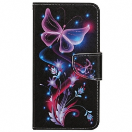 Custodia in pelle Xiaomi Redmi 10C Strappy Butterfly Dance