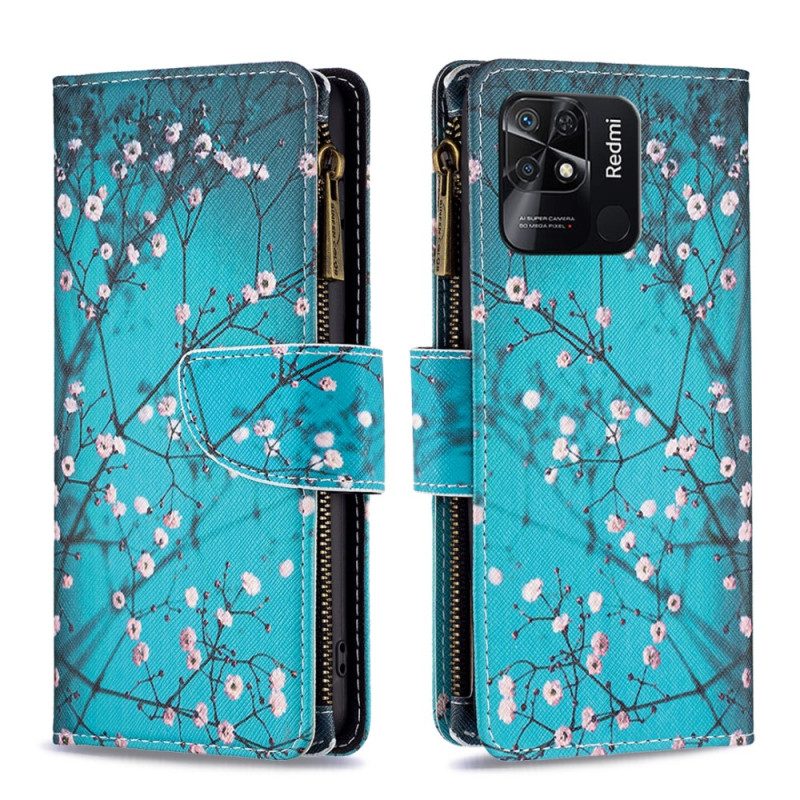 Custodia in pelle Xiaomi Redmi 10C Tasca Per Albero Con Cerniera