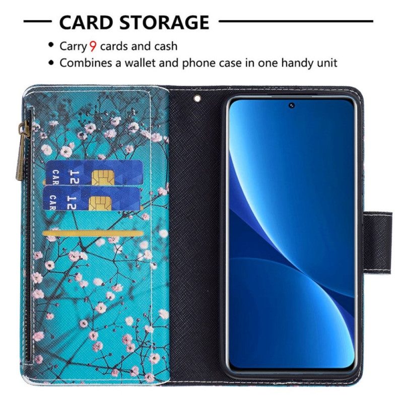 Custodia in pelle Xiaomi Redmi 10C Tasca Per Albero Con Cerniera