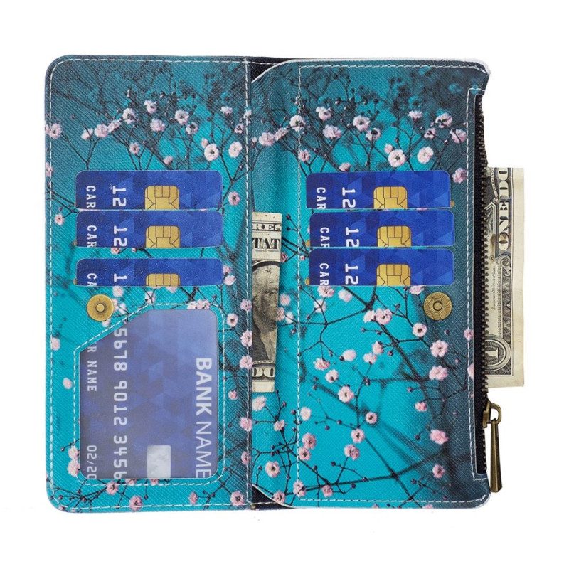 Custodia in pelle Xiaomi Redmi 10C Tasca Per Albero Con Cerniera