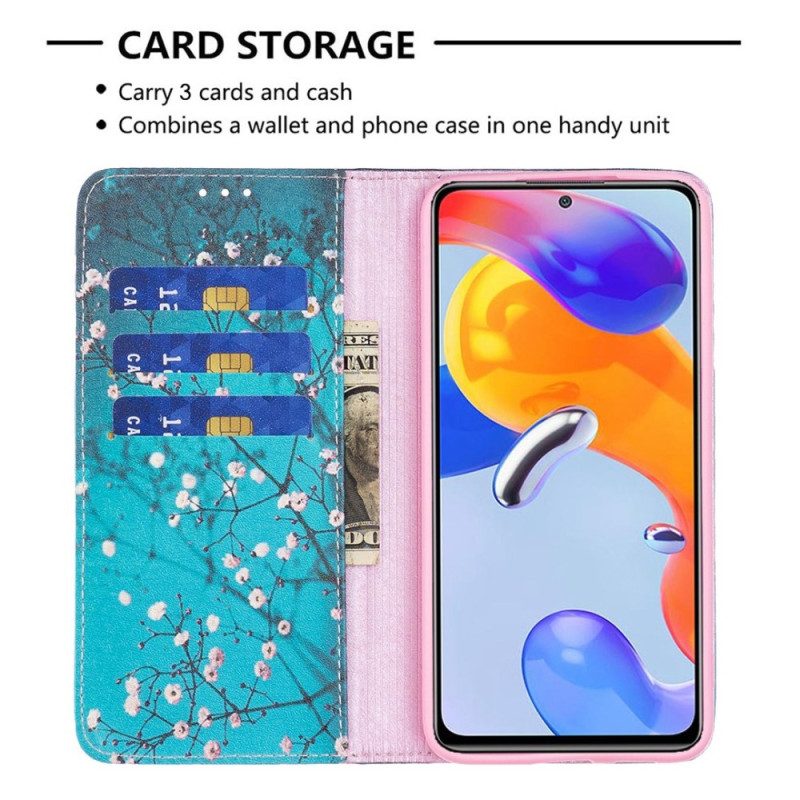 Folio Cover Xiaomi Redmi 10C Custodia in pelle Floreali