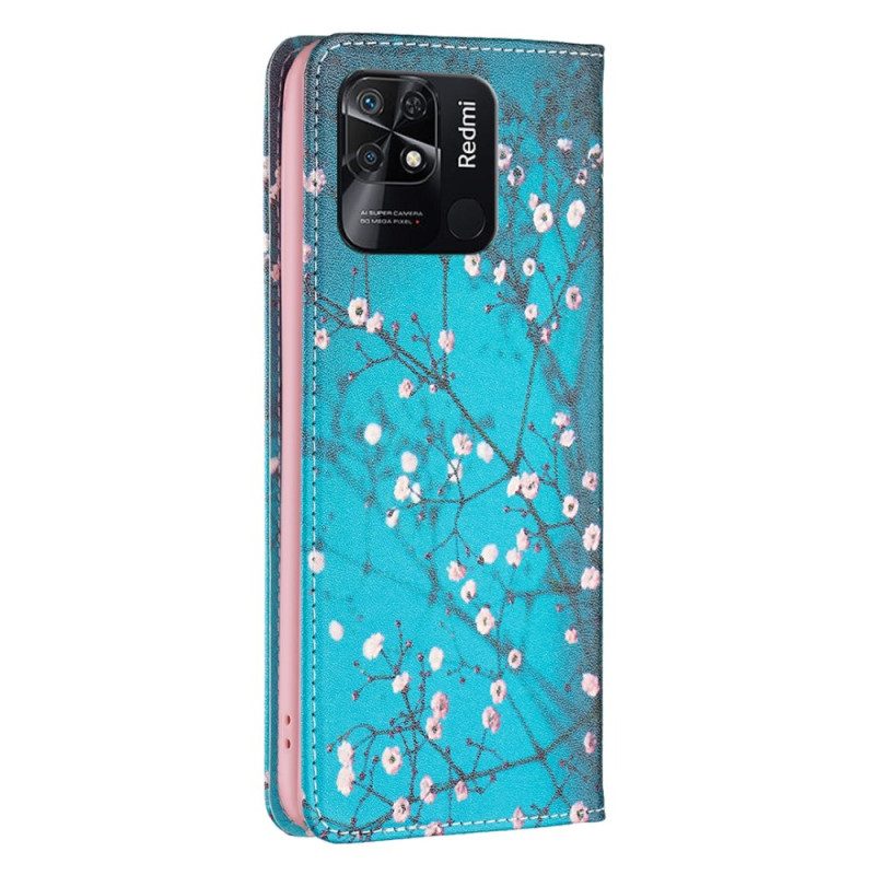 Folio Cover Xiaomi Redmi 10C Custodia in pelle Floreali