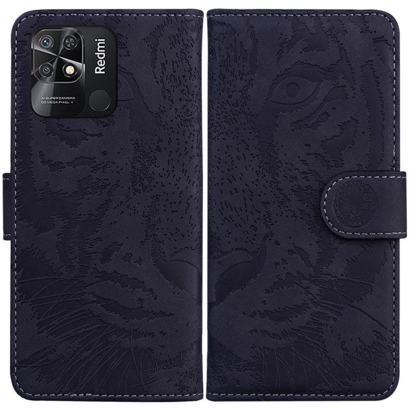 Folio Cover Xiaomi Redmi 10C Impronta Di Tigre