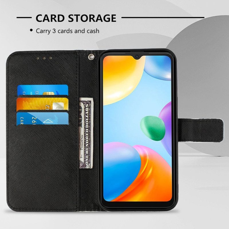 Folio Cover Xiaomi Redmi 10C Teschio Con Cinturino