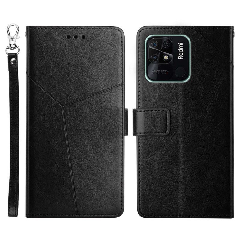 Folio Cover Xiaomi Redmi 10C Y Strappy Design
