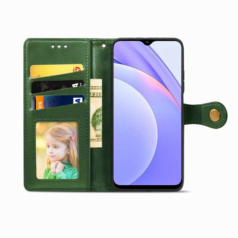 Custodia in pelle Xiaomi Redmi 9T Ecopelle E Chiusura Vintage