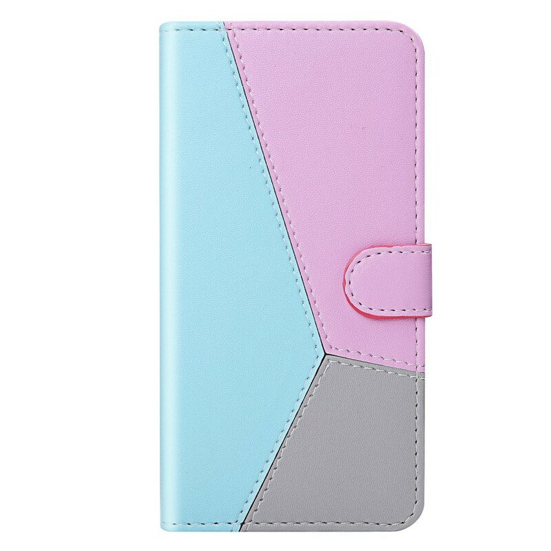 Custodia in pelle Xiaomi Redmi 9T Effetto Pelle Tricolore